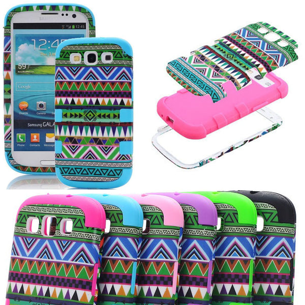 Aztec Shockproof Tribal Vintage Hard Silicon Case Cover Samsung Galaxy S3 i9300