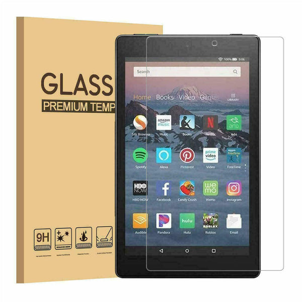 9H Genuine Tempered Glass Screen Protector Cover For Amazon Fire 7 7th Gen 2017