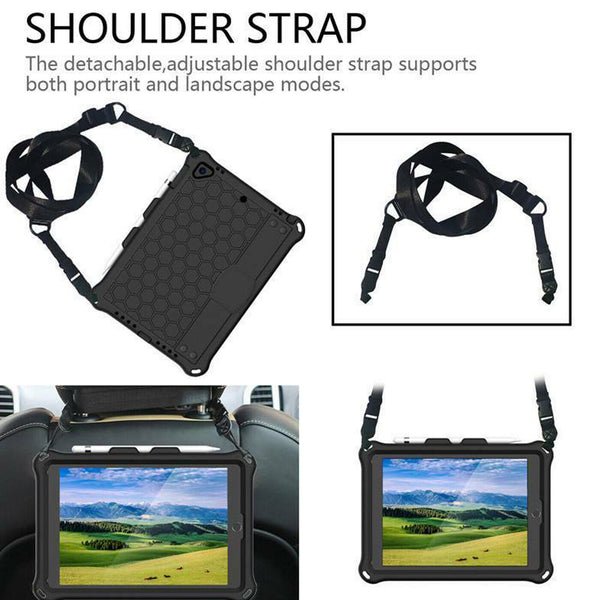 Kids Case EVA Foam Shoulder Strap Cover For iPad Amazon Fire Huawei Galaxy Tabs