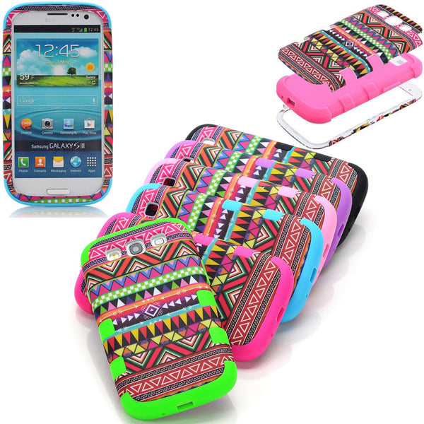 Aztec Shockproof Tribal Vintage Hard Silicon Case Cover Samsung Galaxy S3 i9300