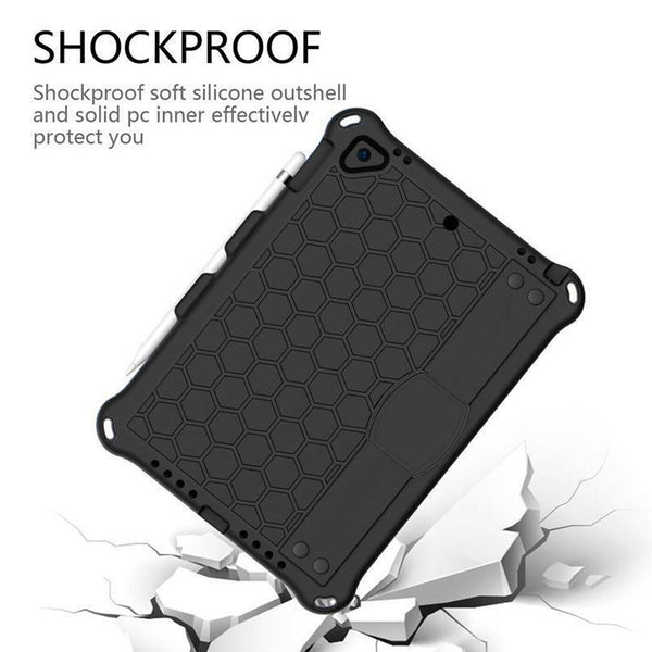 Kids Case For iPad 7th Gen (10.2 2019) EVA Foam Rugged Shoulder Strap Back Cover