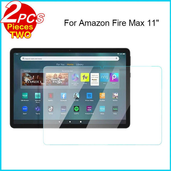 2x Tempered Glass Screen Protector For Amazon Fire Max 11 2023 (13th Gen)