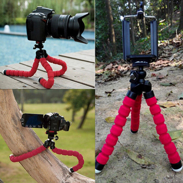 1x 2x Universal Tripod Mini Mobile Phone Grip Holder Mount For Camera iPhone