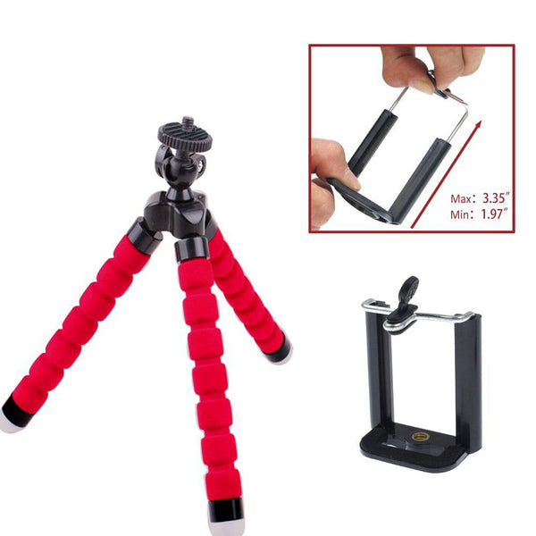 1x 2x Universal Tripod Mini Mobile Phone Grip Holder Mount For Camera iPhone