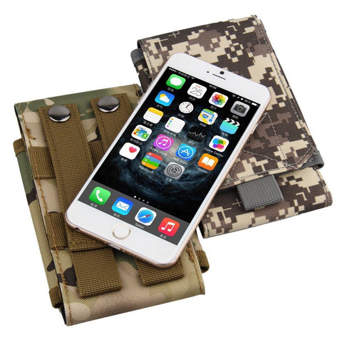 Universal ArmyCamo Belt Pouch Case Cover For Samsung Galaxy Holster Tactical Bag