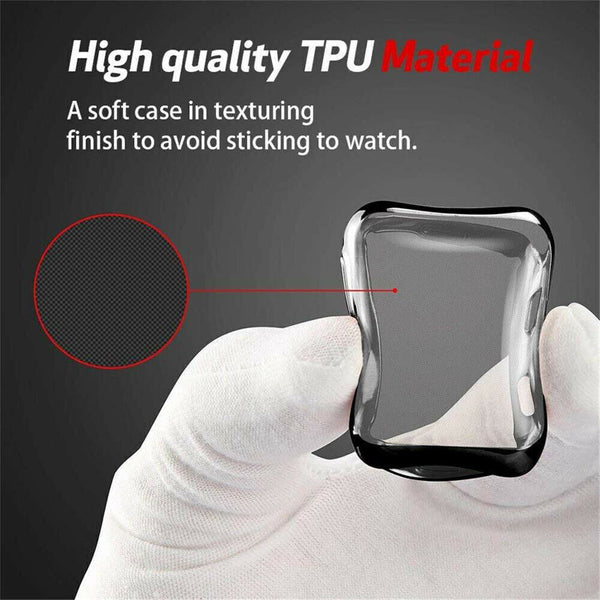 Case For Apple Watch 7 8 9 41mm 45mm TPU Soft Silicone Screen Protector Cover