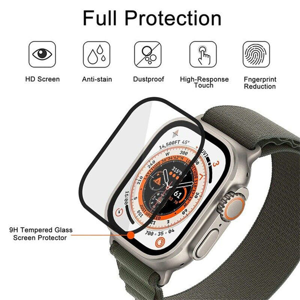 9D Tempered Glass For Apple Watch ULTRA 2 49mm Anti-Scratch Screen Protector-UK