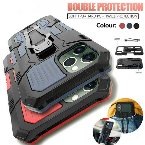 For iPhone 12 Pro Armor Heavy Duty Rugged Case Shockproof Stand Hybrid Cover