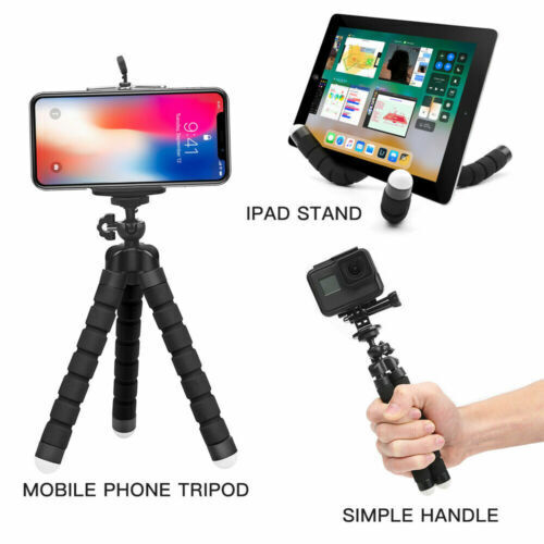 For Apple iPhone 14 Plus 14 Pro Max Tripod Octopus Flexible Stand Mount Holder