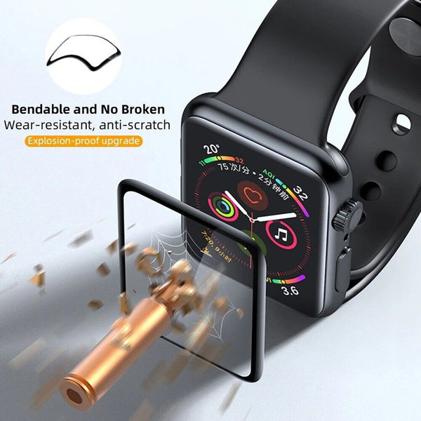 9D Screen Protector For Apple Watch 4 5 6 SE Ultra 2 Tempered Glass 40 44 49mm