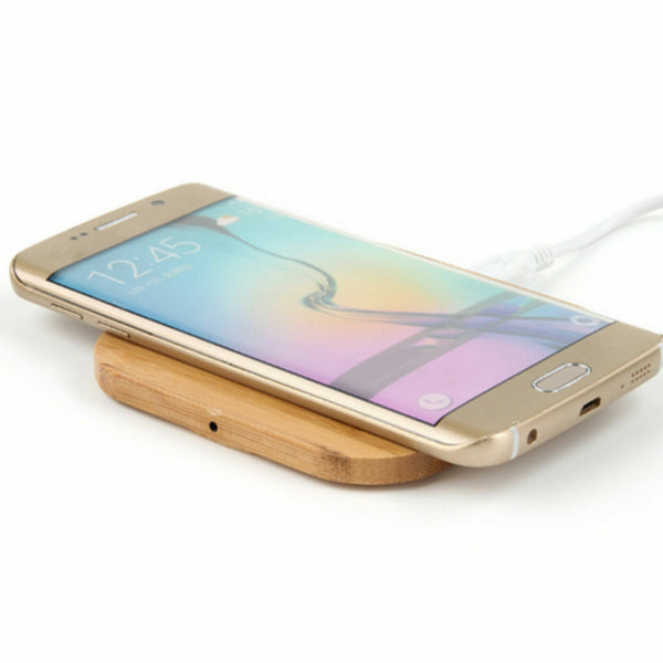 Fast Wireless Charging For iPhone 15 Plus Pro Max Wooden Charger Dock Pad Mat-UK