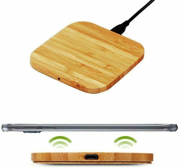 Fast Wireless Charging For iPhone 15 Plus Pro Max Wooden Charger Dock Pad Mat-UK