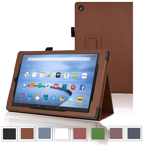 For All New Amazon Fire HD 8 2022 ALEXA Leather Case Smart Stand Cover UK