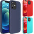 For iPhone 12 Pro Max Case Shockproof Silicone TPU Soft Liquid Matte Back Cover