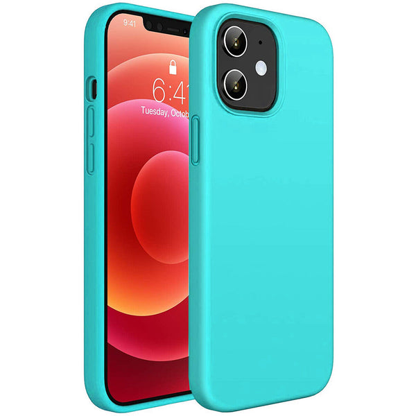 For iPhone 12 Pro Max Case Shockproof Silicone TPU Soft Liquid Matte Back Cover