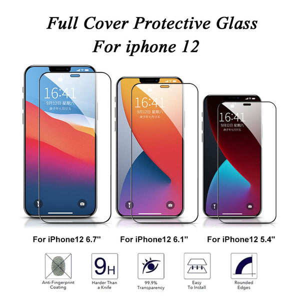 Tempered Glass For iPhone 12 Pro Max 9D Original Screen Protector Mini Cover UK