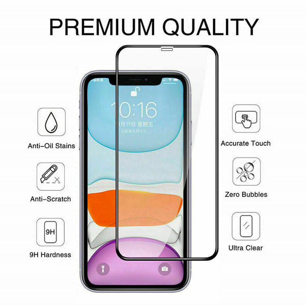 Tempered Glass For iPhone 12 Pro Max 9D Original Screen Protector Mini Cover UK