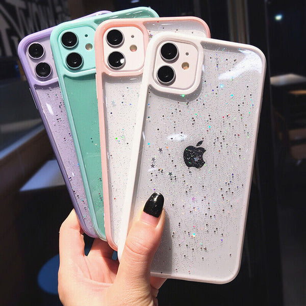 Case For Apple iPhone 12 Star Glitter Bling Shockproof Silicon Phone Cover UK