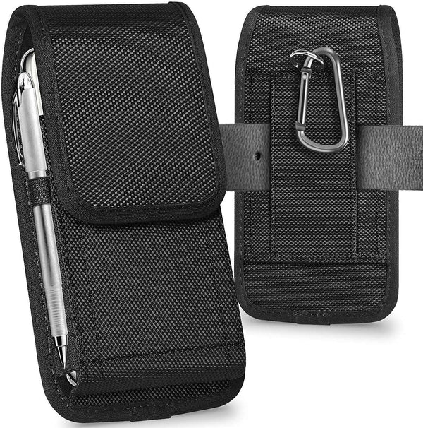 For OPPO A12 A73 A93 A94 Universal Nylon Belt Loop Holster Hook Case Cover Pouch