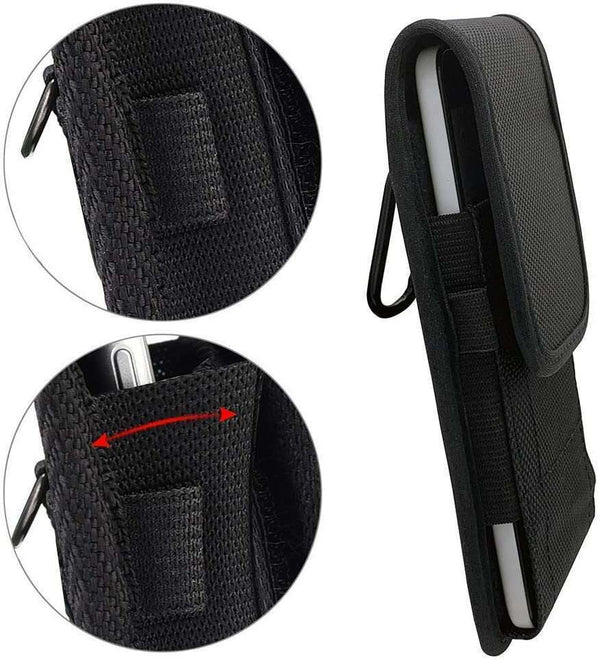 For OPPO A12 A73 A93 A94 Universal Nylon Belt Loop Holster Hook Case Cover Pouch