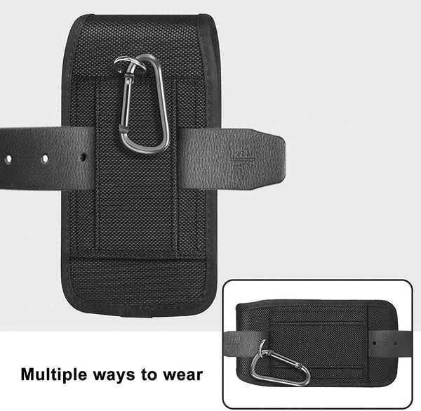 For OPPO A12 A73 A93 A94 Universal Nylon Belt Loop Holster Hook Case Cover Pouch