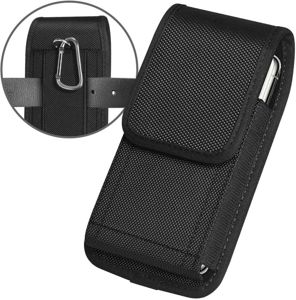 For OPPO A12 A73 A93 A94 Universal Nylon Belt Loop Holster Hook Case Cover Pouch