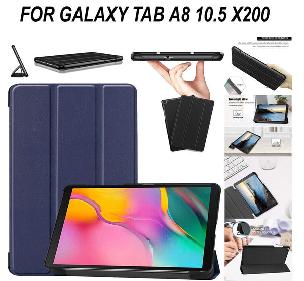 For Galaxy Tab A8 10.5 SM-X200 X205 X207 Leather Magnetic Stand Case Smart Cover