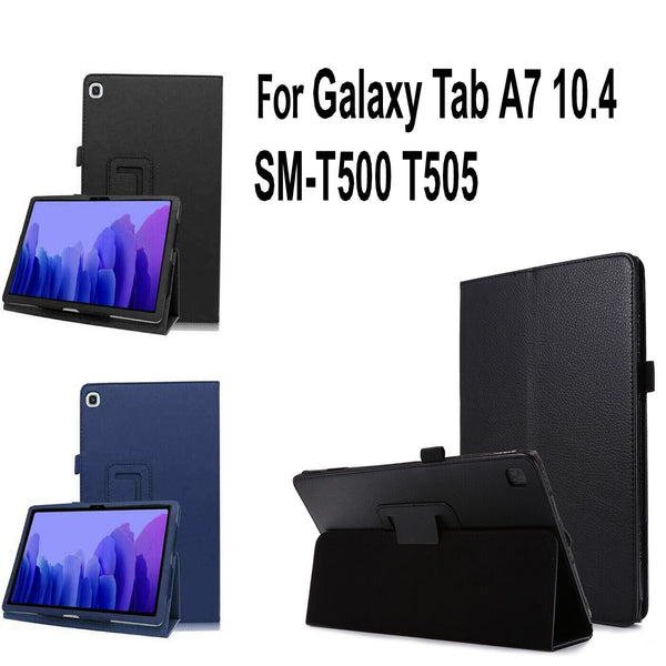 For Samsung Galaxy Tab A7 10.4 Case SM-T500 T505 Leather Flip Smart Stand Cover