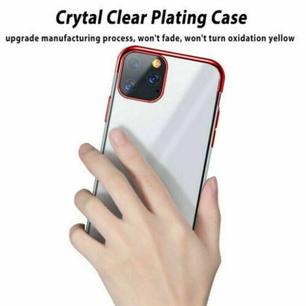 Case For iPhone 13 Pro Shockproof Soft Plating Bumper TPU Silicone Cover UK