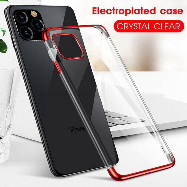 Case For iPhone 13 Pro Shockproof Soft Plating Bumper TPU Silicone Cover UK