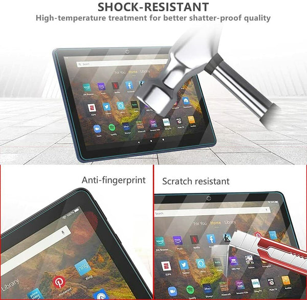 Screen Protector For Amazon Fire HD 10 Plus 11th Generation Tempered Glass-UK