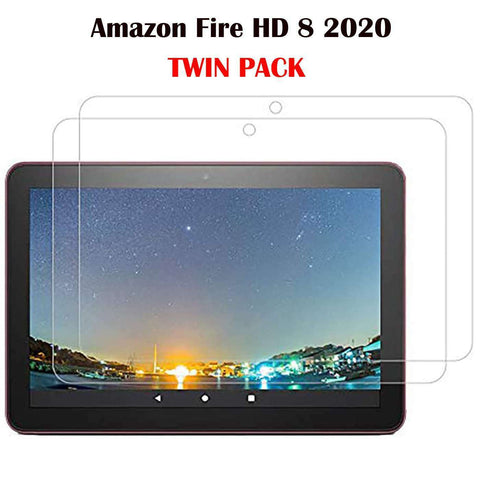 2 Pack Tempered Glass Screen Protector For Amazon Fire 8 HD 8 Plus 2020 10th Gen