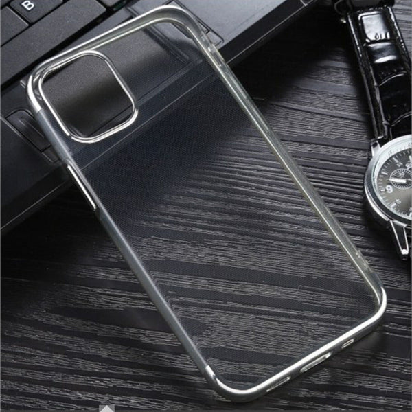 For iPhone 12 Case Shockproof Silicone TPU Soft Plating Bumper Back Phone Cover