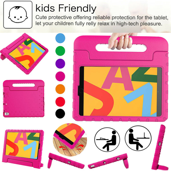 Kids Case For iPad 10.2 8th Gen (2020) Handle EVA Foam Shockproof Stand Cover UK