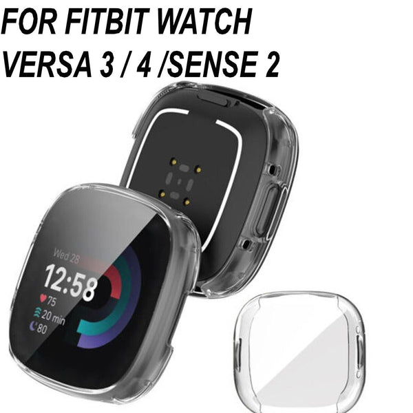 For Fitbit Versa  3 4 Fitbit Sense 2 Watch Full Cover Screen Protector TPU Case