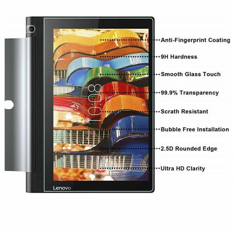 Tempered Glass Screen Protector For Lenovo Tab 2, 3 E10 M8 M10 P10 Yoga Cover-UK