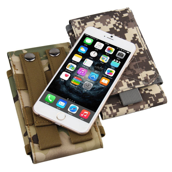 Army Camo Universal Tactical Bag Belt Loop Hook Case Cover Pouch For Sony Mobile