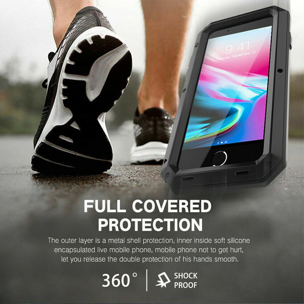 Heavy Duty Cover Gorilla Metal Case Shockproof For iPhone 15 14 13 12 Pro XR X 8