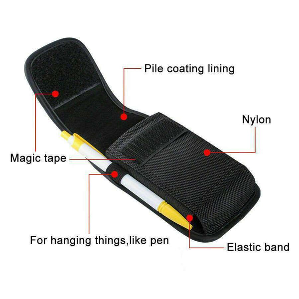 For iPhone 15 Pro Max Universal Nylon Belt Loop Holster Hook Case Cover Pouch-UK