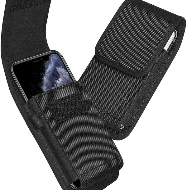 For iPhone 15 Pro Max Universal Nylon Belt Loop Holster Hook Case Cover Pouch-UK