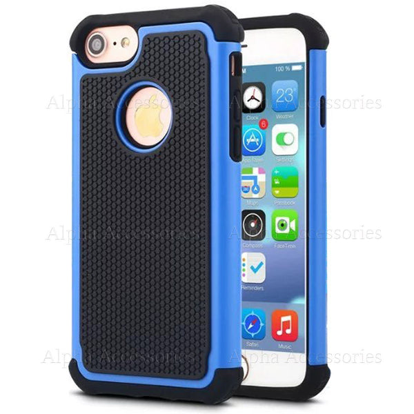 For iPhone 8 8 Plus Defender Rugged Shock Proof Builders Hard Silicon Case Cover