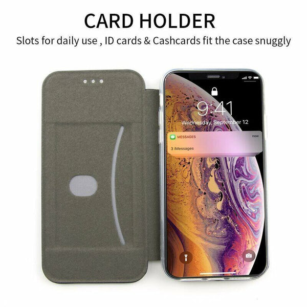 Leather Flip Wallet Magnetic For Apple iPhone X Shockproof Stand Book Cover- UK