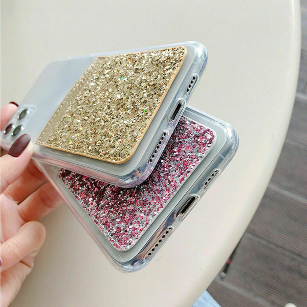 Shockproof Wallet Glitter Case For iPhone 12 Mini Silicone Coin Card Slots Cover