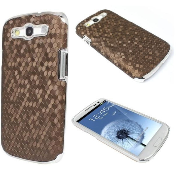 For Samsung Galaxy S3 SIII i9300 Fish-Scale Pattern Chrome Back Case Cover Skin