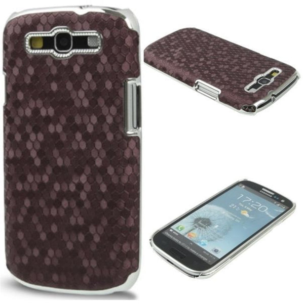 For Samsung Galaxy S3 SIII i9300 Fish-Scale Pattern Chrome Back Case Cover Skin