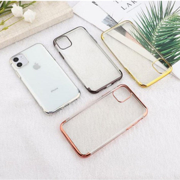 Case For iPhone 12 Mini Plating Shockproof Slim Silicone Clear Soft TPU Cover UK