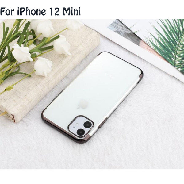 Case For iPhone 12 Mini Plating Shockproof Slim Silicone Clear Soft TPU Cover UK