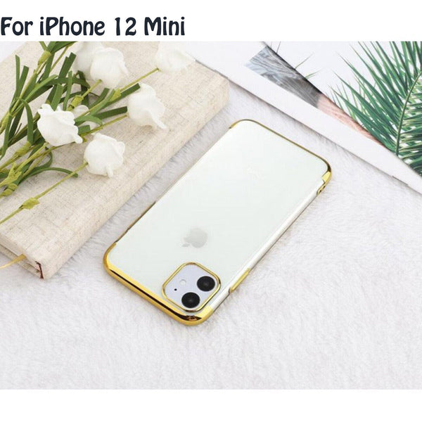 Case For iPhone 12 Mini Plating Shockproof Slim Silicone Clear Soft TPU Cover UK