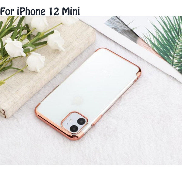 Case For iPhone 12 Mini Plating Shockproof Slim Silicone Clear Soft TPU Cover UK