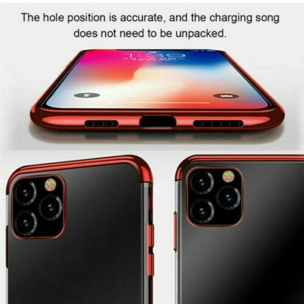 For iPhone 12 Pro Case Shockproof Silicone TPU Soft Plating Bumper Cover UK